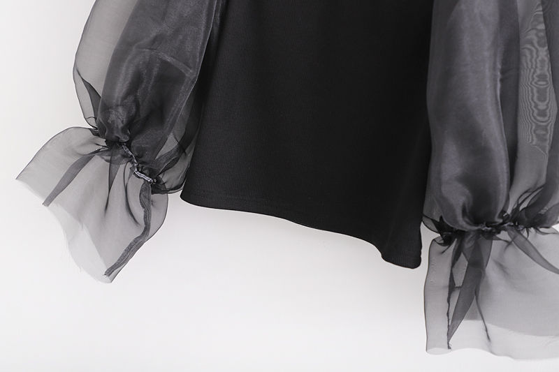 Transparent Hard Yarn Sleeve Loose And Thin Jacket