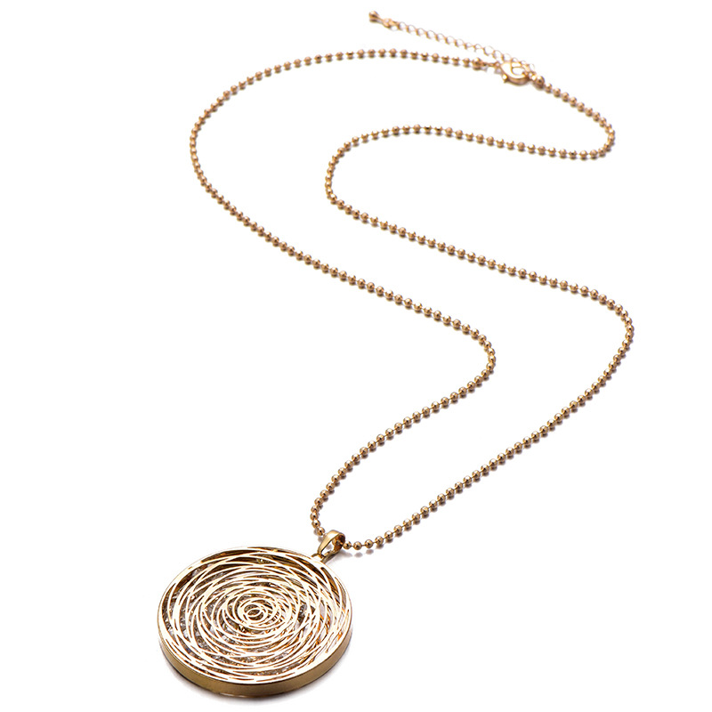 Gold Plated Hollow Heart Pendant Flower Of Life Love Necklace