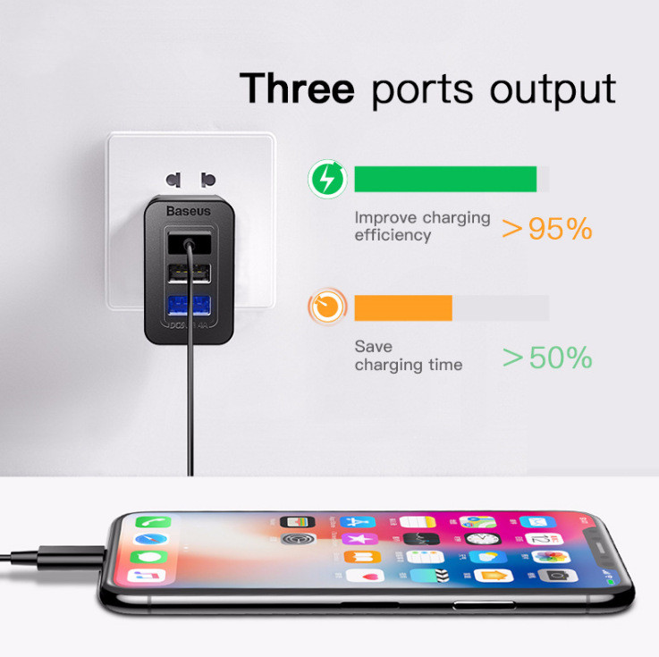 Duke Series Universal 3USB Travel Charger