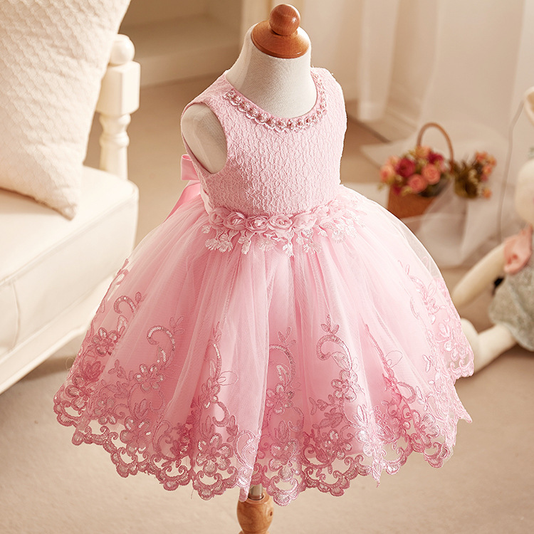 Korean Version Of Children's Vest Net Gauze Puffy Dress