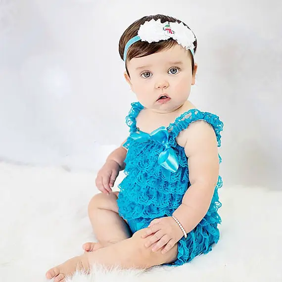 Lace Girls' Romper One-piece Dress