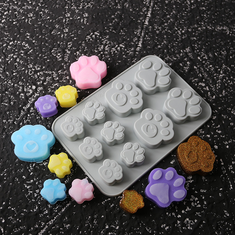 Dog Paw Silicone Mold Crystal Epoxy Handmade DIY Jewelry Material Kit