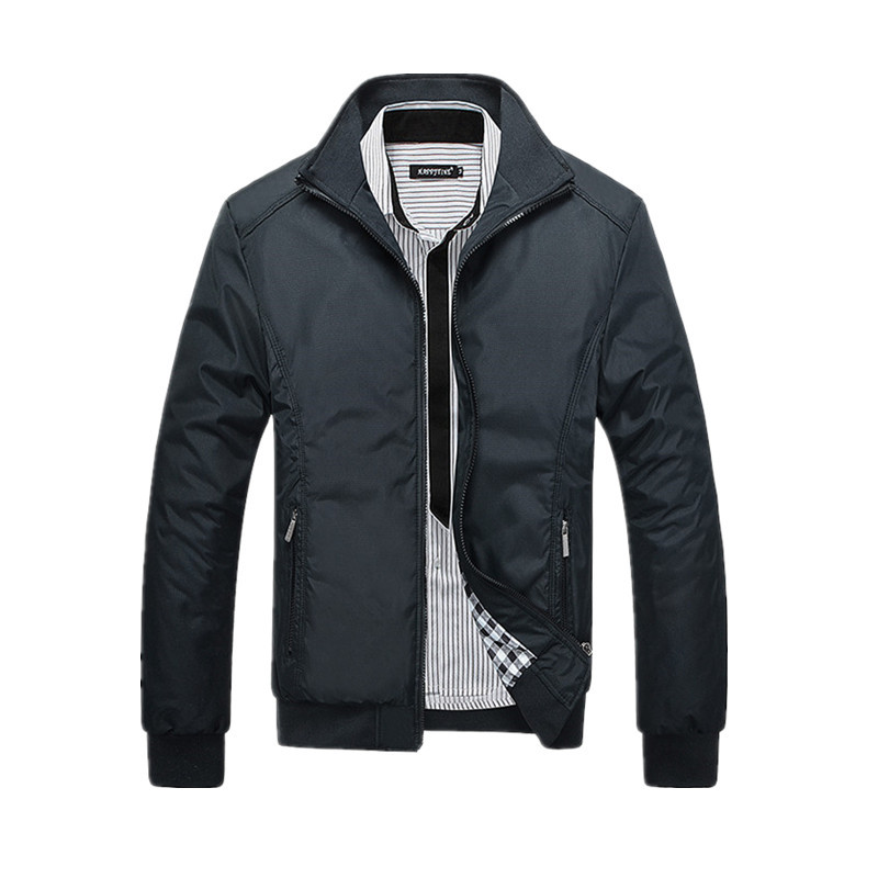 Large Size Stand Collar Men's Casual Jacket