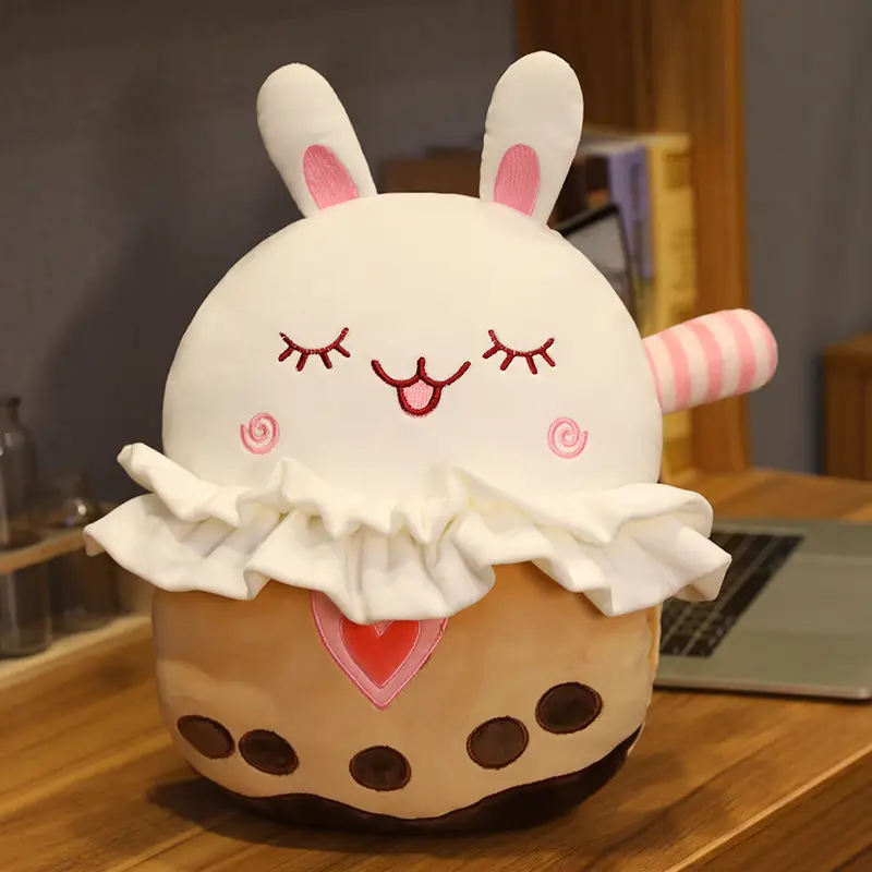 Three In One Warm Hand Animal Milk Tea Pillow Blanket