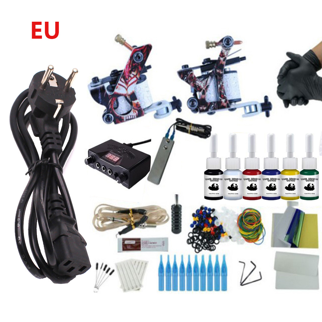 Tattoo Machine Complete Set Of Tattoo Equipment Set Eu - Shop at LoveMi