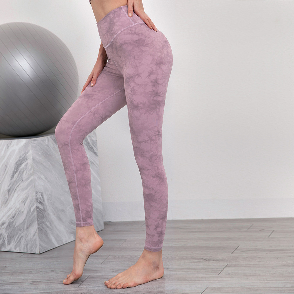 European and American Tie Dye Yoga Cropped Pants