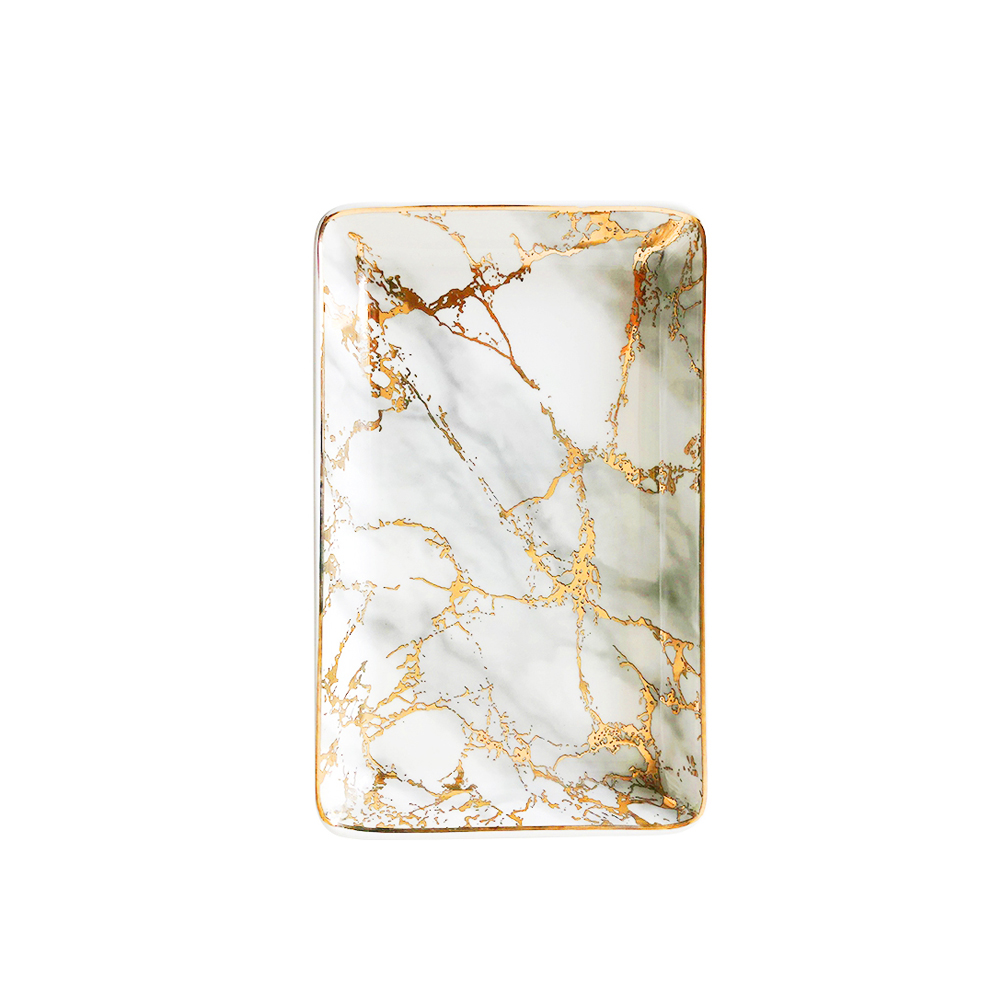 Ceramic Tabletop Simple Melons And Fruits Tray Is Placed