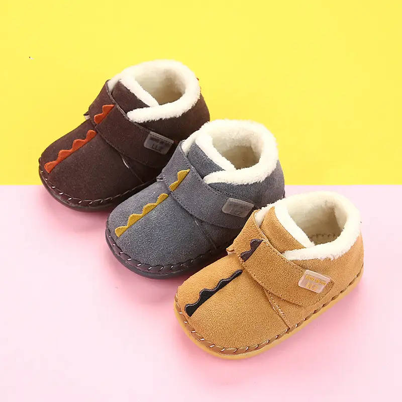 Children's Cotton-padded Shoes Boy Winter Infants Slippers Plus Fleece