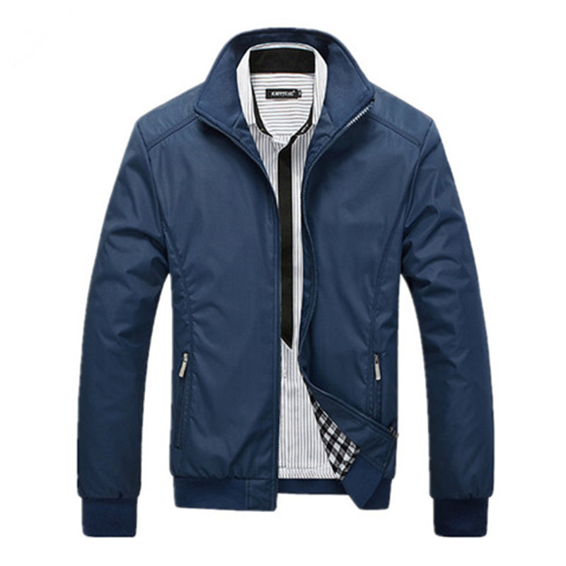 Large Size Stand Collar Men's Casual Jacket