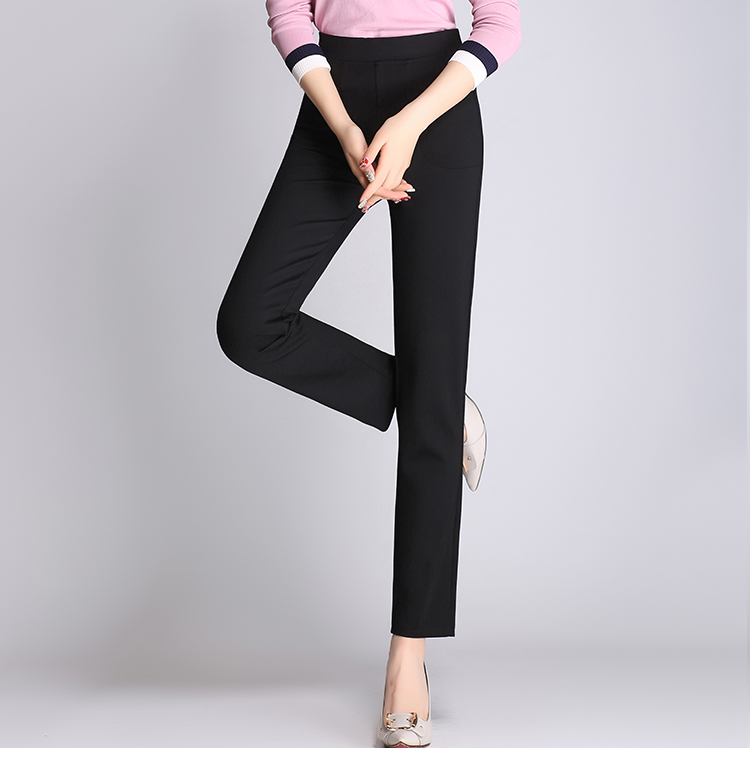 Thin Stretch Small Straight Leg Pants Plus Size Women's Pants Casual Pants All-match