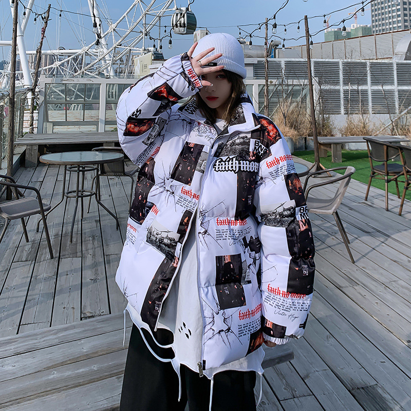 Fluffy Warm Cotton-Padded Jacket With Stand-Up Collar