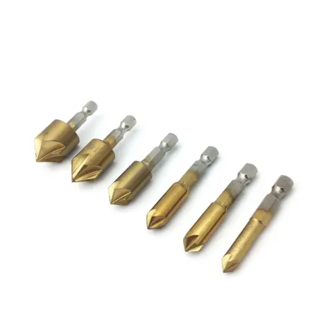 Six-Piece Woodworking Hole Saw with Chamfering Knife