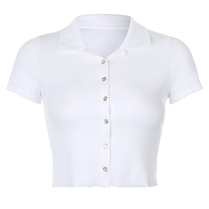 Sexy Stand-up Collar Buttoned Top Knitted Cropped Tight Cardigan Women ，