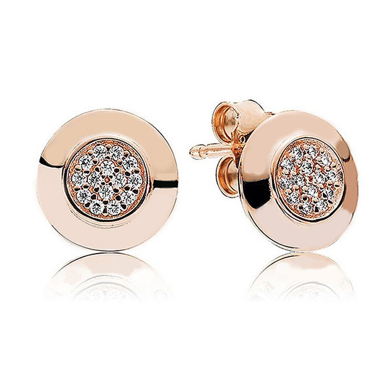 Stylish Hollowed-out Diamond-studded Earrings
