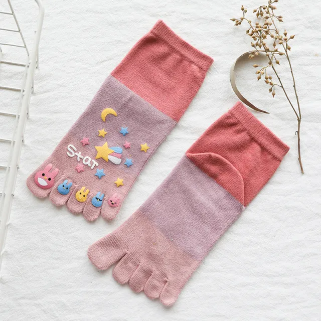 Hosiery Lady Mid tube Autumn And Winter Thick Cotton Socks Pink - Shop at LoveMi