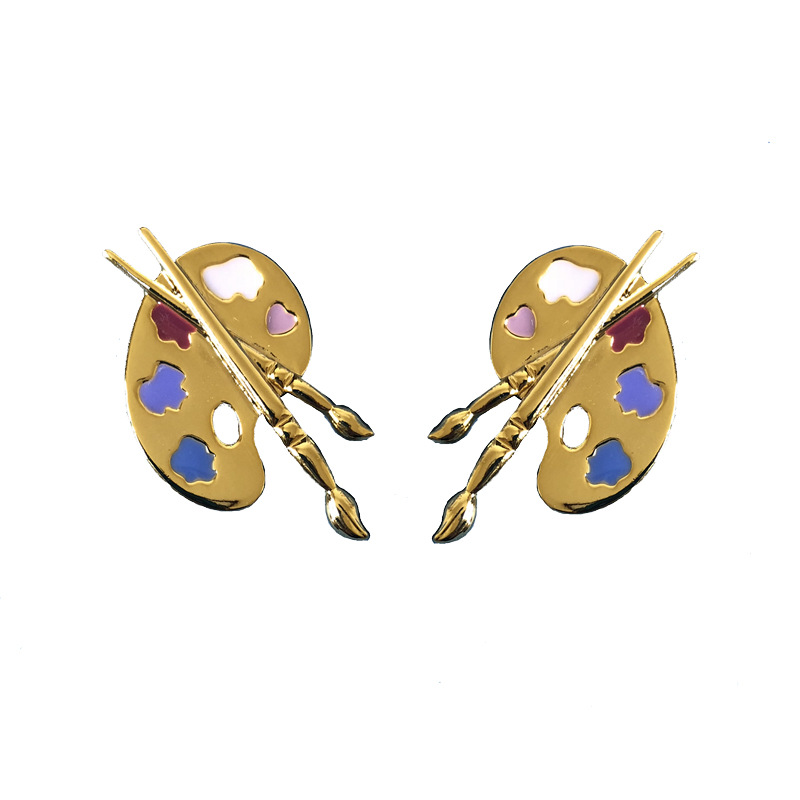 Style Drawing Board Earrings Nail Women Simple Earrings