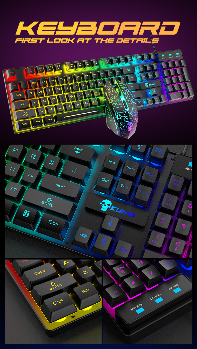 Kuiying T6RGB Luminous Keyboard And Mouse Set 3