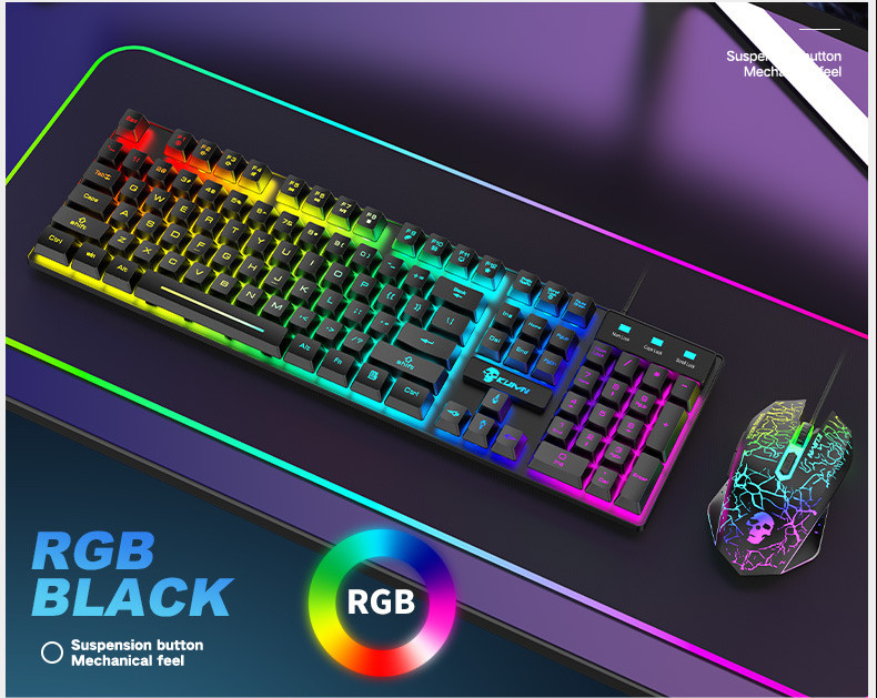 Kuiying T6RGB Luminous Keyboard And Mouse Set 4