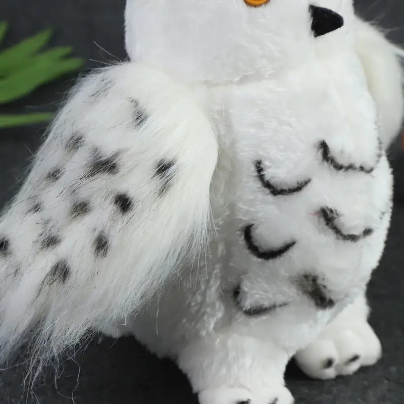 Cute White Owl Plush Toy Doll With Long Hair