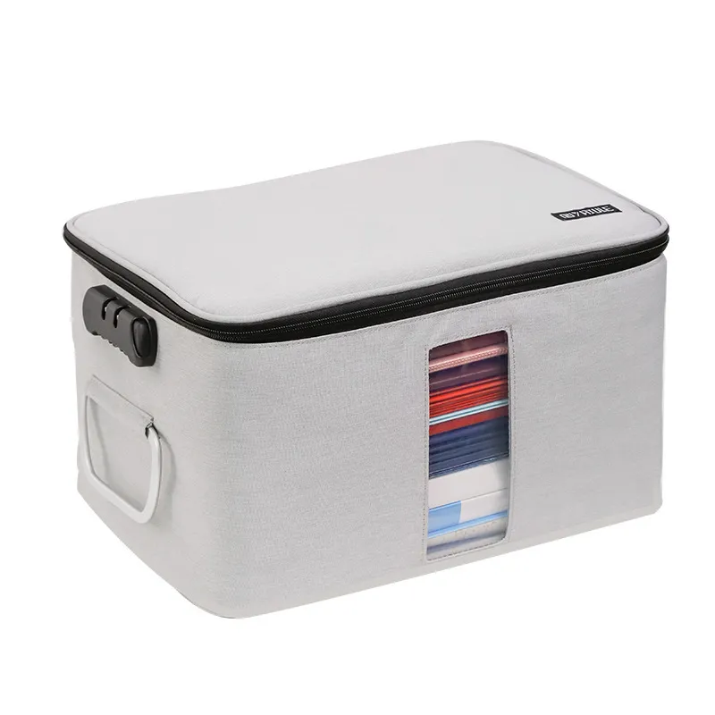 Large Capacity of Family Document Storage Bag - Grey