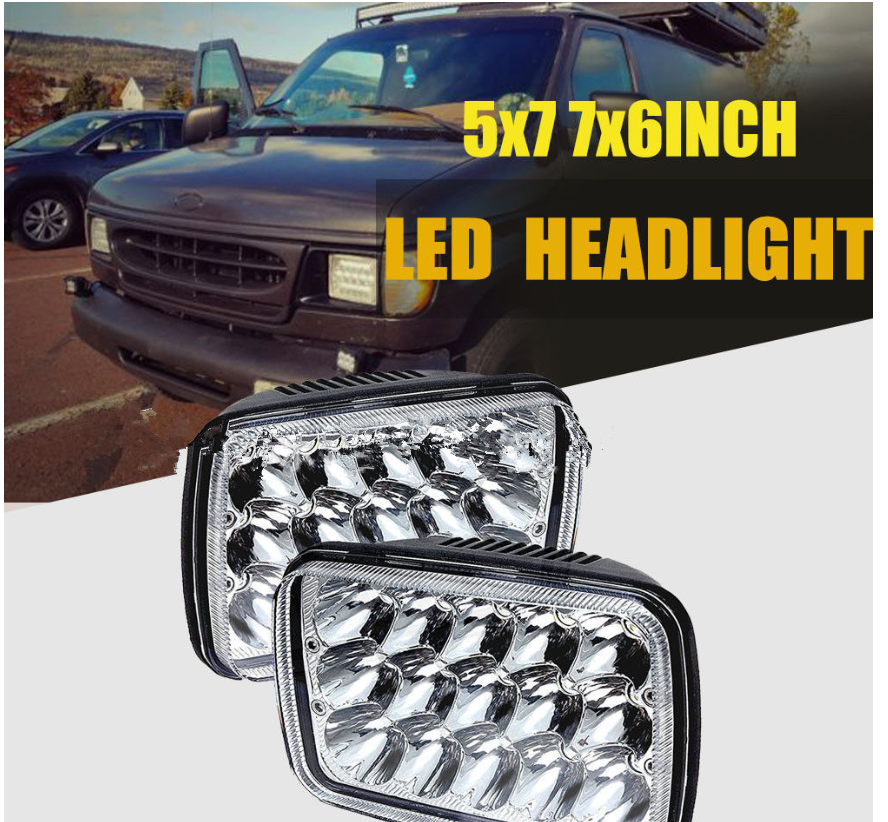 Led Square Headlamp Headlamp High And Low Beam Headlamp — foto 5