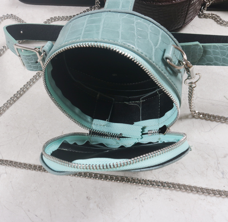 Personalized Mini Round Chain Shoulder Pouch