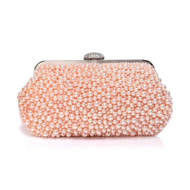 Ladies Handmade Beaded Luxury Banquet Clutch Pink - Shop at LoveMi