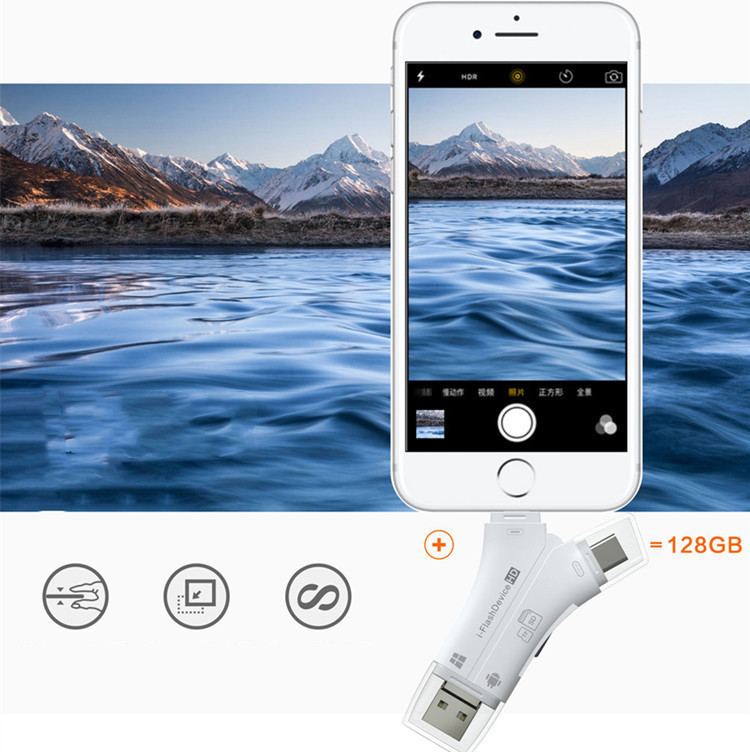 Mobile Phone Card Reader TF SD Multifunctional Four In One Universal 3