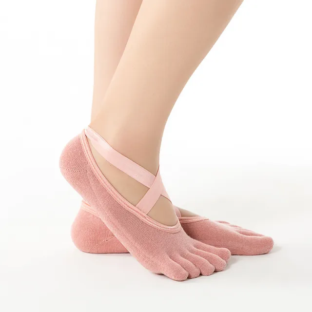 Silicone Anti Slip Five Finger Socks Pink - Shop at LoveMi