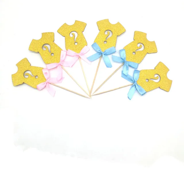 Cake Decoration Insert Card Dessert Table Decoration Gold 6Pcs - Shop at LoveMi