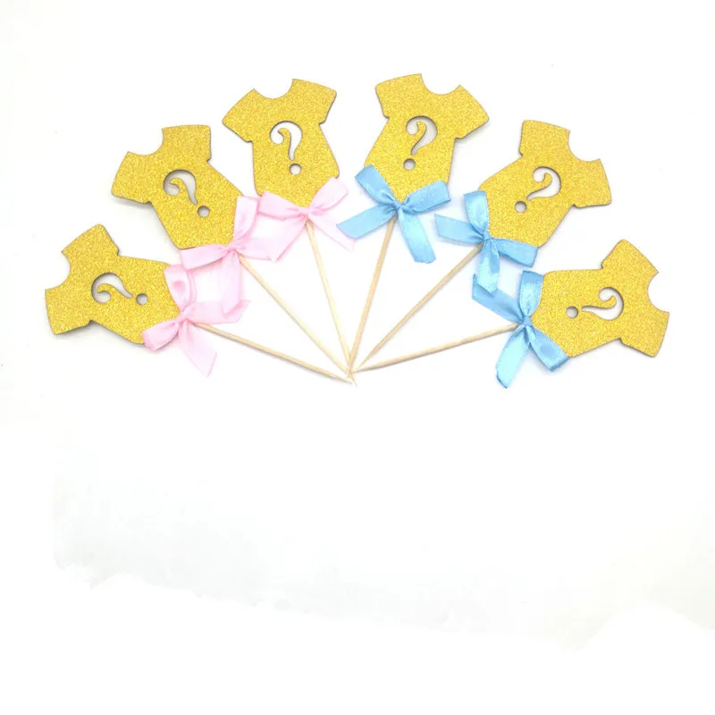 Cake Decoration Insert Card Dessert Table Decoration - Gold 6Pcs