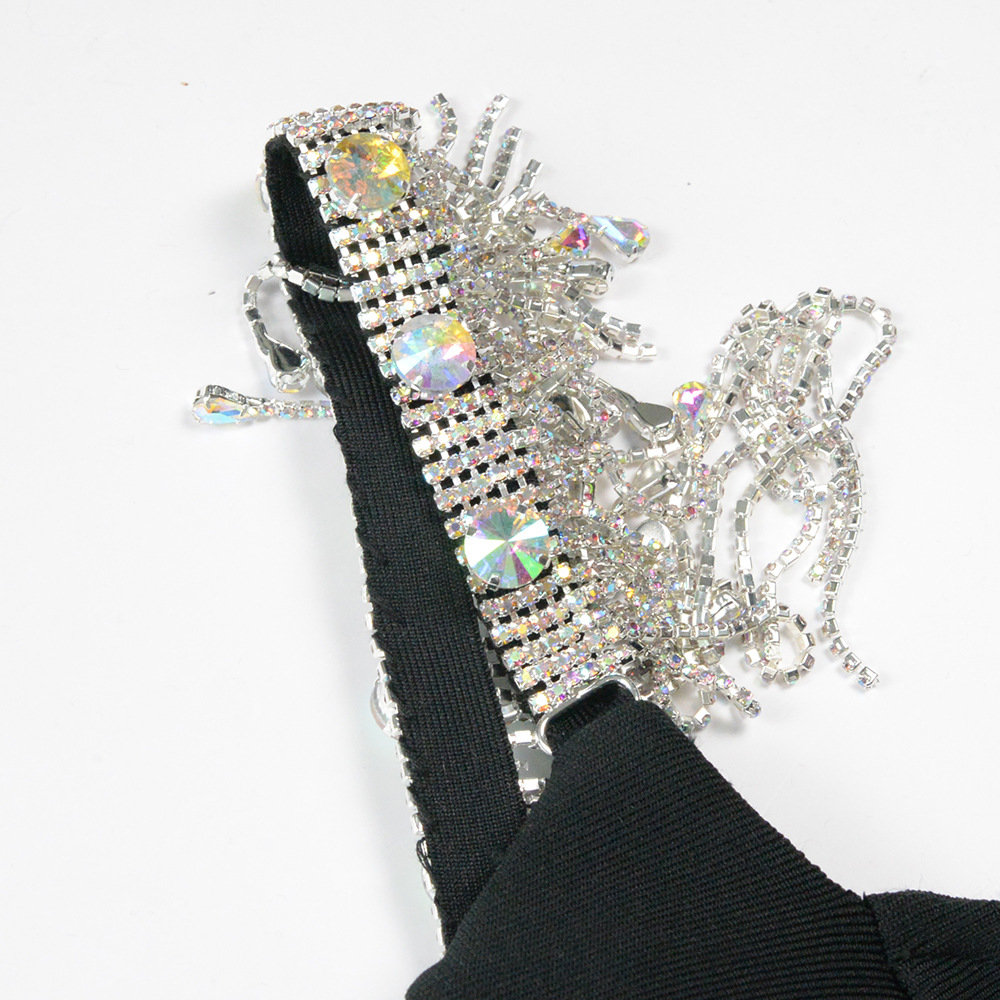 Temperament Sexy Slim Dress With Tassels And Diamonds