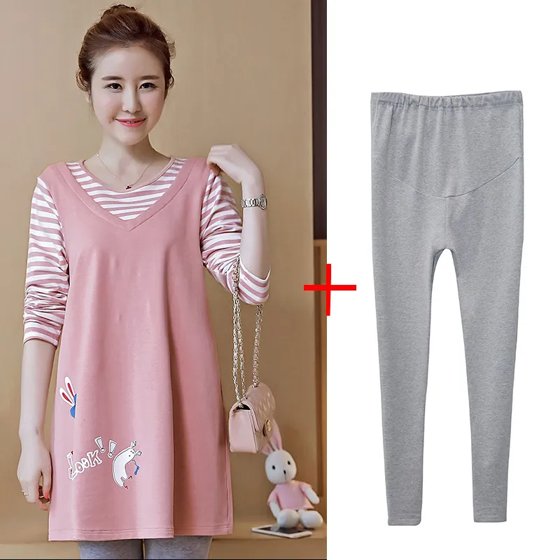 Fashion Jacket Spring And Summer Maternity Suit - Pink Grey