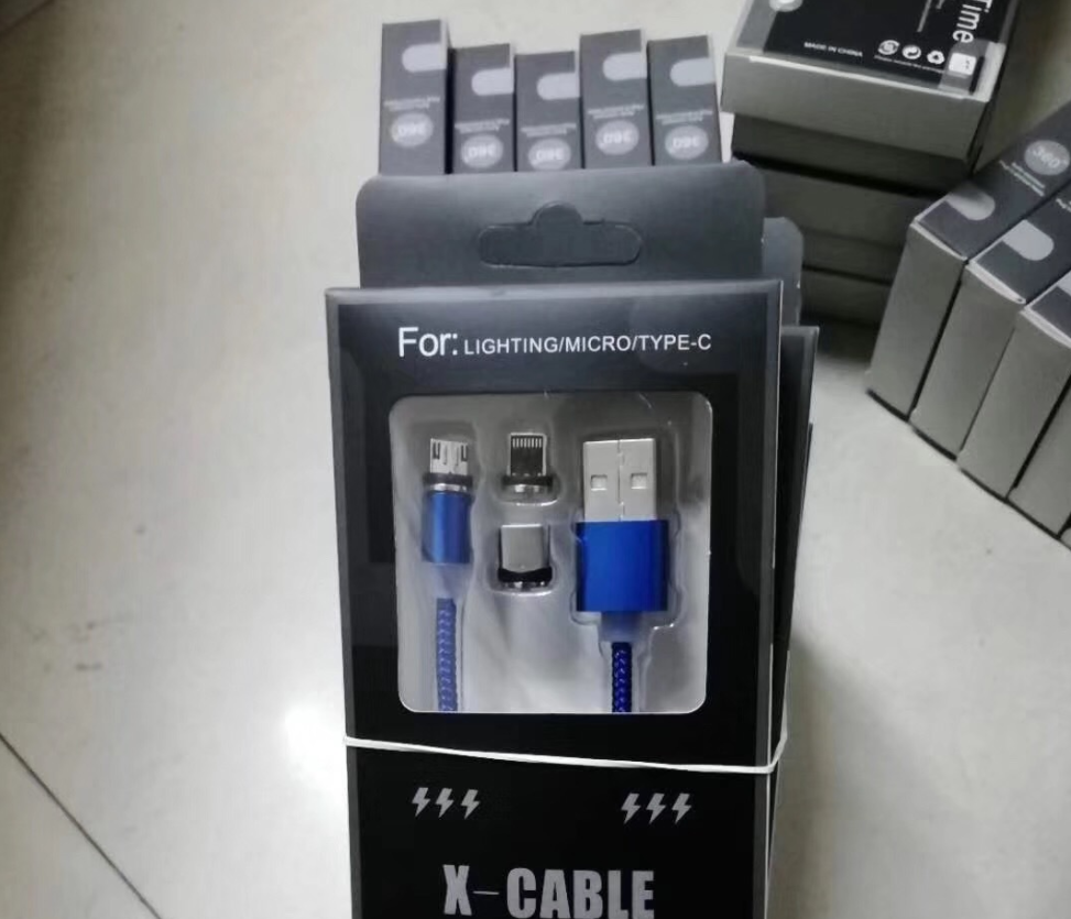 Android Type c Three-in-One Magnetic Suction Head Charging Cable - Image 5