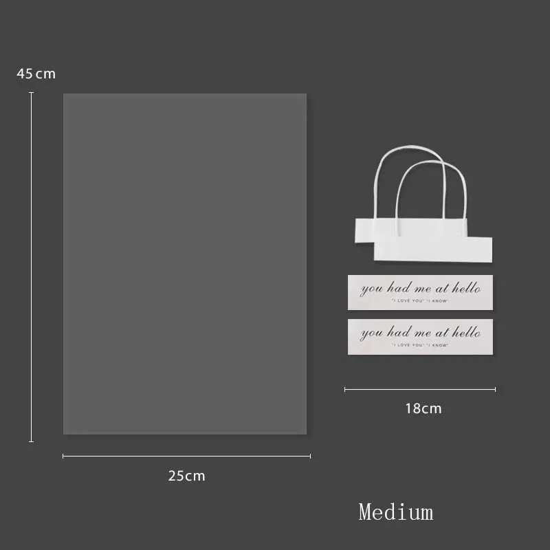 Flower Portable Transparent Flower Bag - Transparent