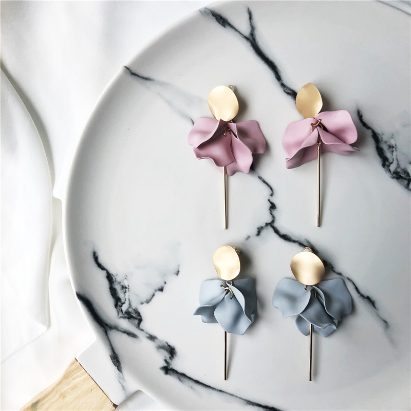 Colorful Flower Earrings 925 Silver Holiday