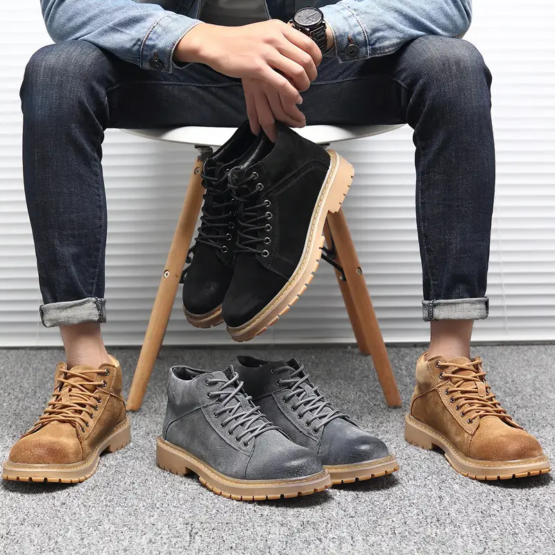 Breathable British Style Low Mid-cut Tooling Shoes