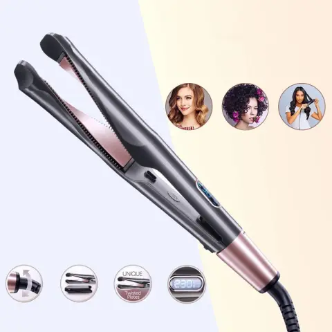 2 in 1 Hair Straightener and Curler Curling Iron