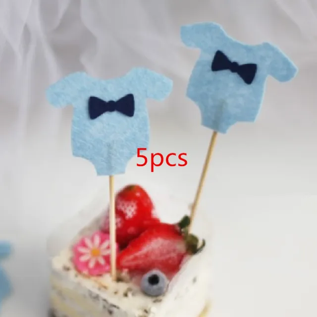 Cake Decoration Insert Card Dessert Table Decoration Sky Blue5Pcs - Shop at LoveMi