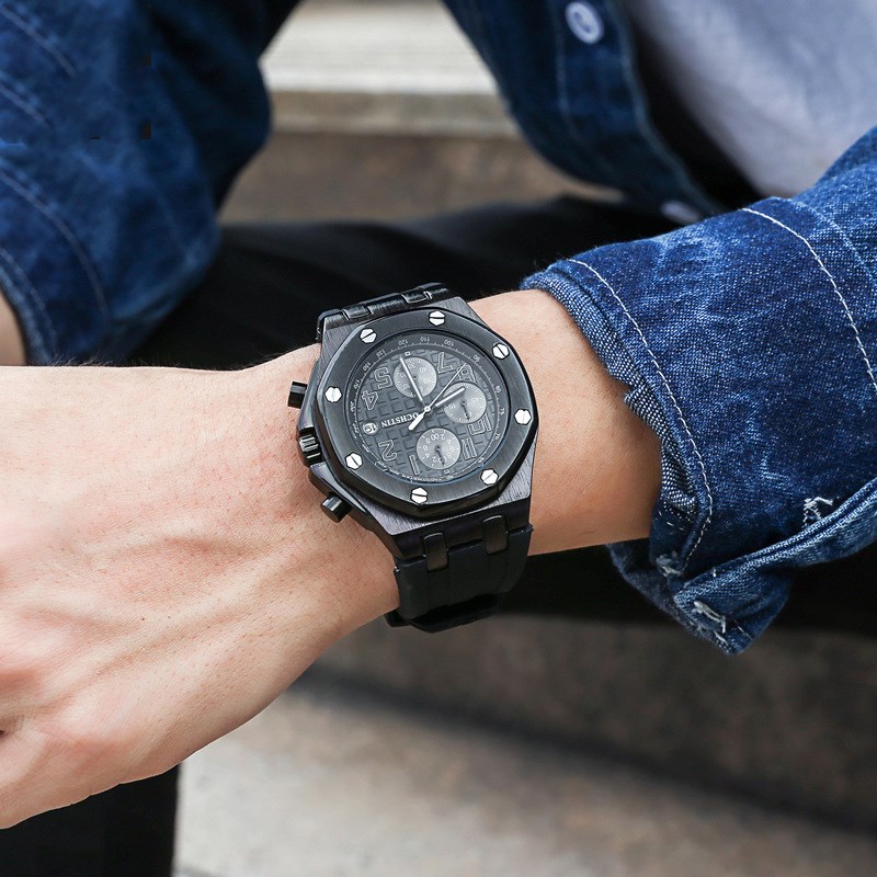 Multifunctional Sports Waterproof Calendar Quartz Watch