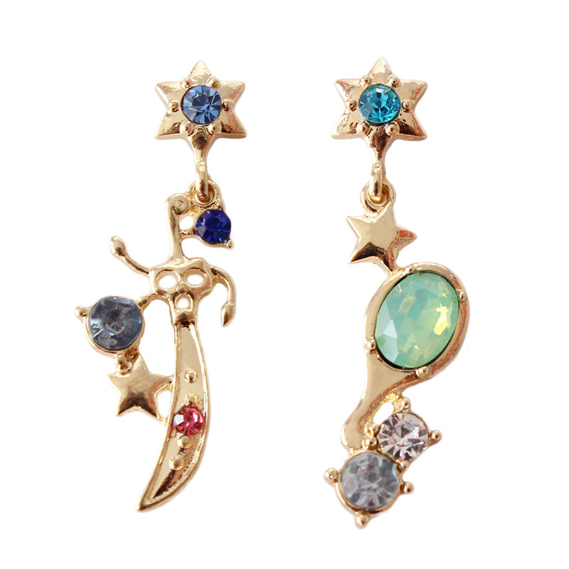 Japanese Sailor Moon Series Sky Sea Green Earrings