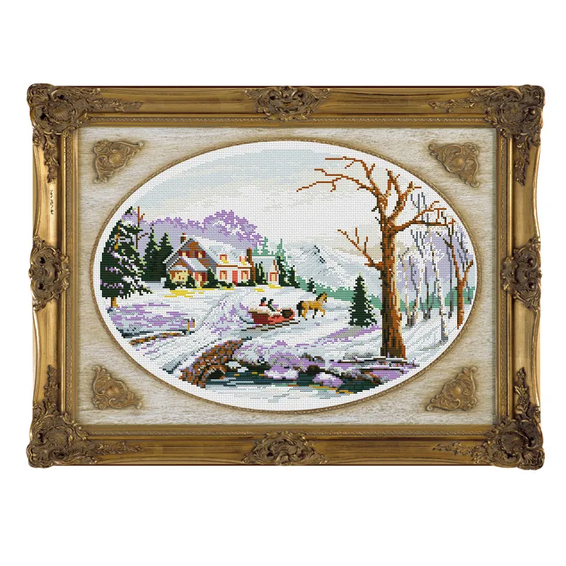 Living Room Diy Printed Cloth New Cross Stitch Material Package - Image