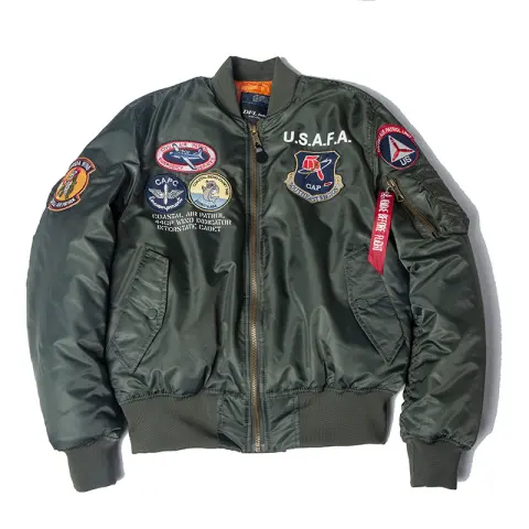 Fat Man Functional MA-1 Bomber Jacket Workwear Men