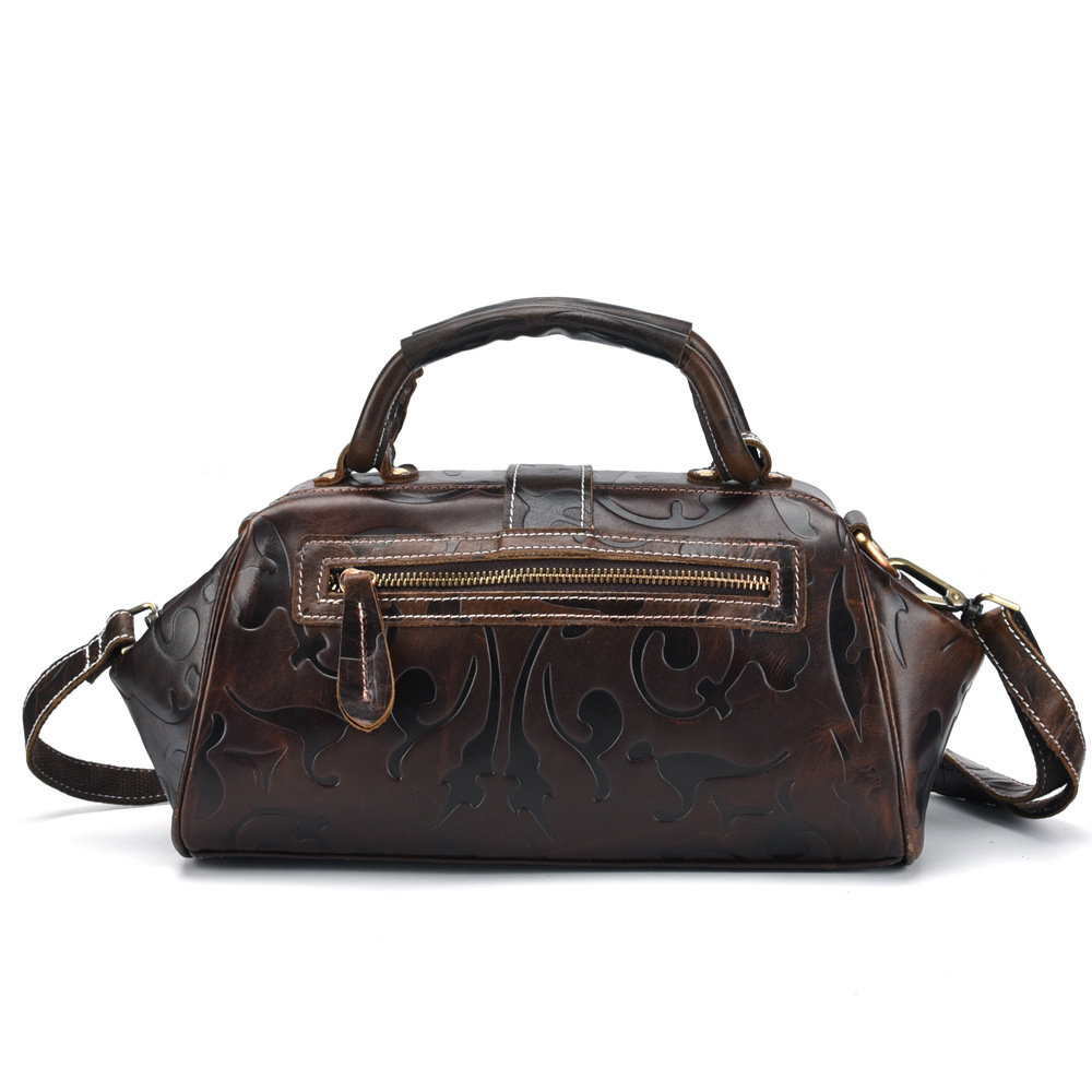 Leather Lock Retro Style Handbag All-match