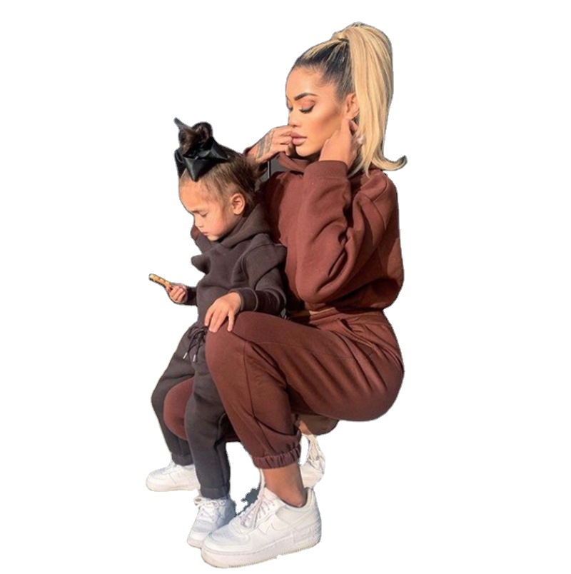 Two-piece Hooded Fleece Solid Color Sweater