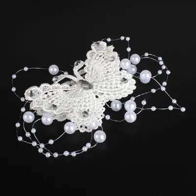 Wedding Bride Rhinestone Cartoon Crown Flower Headdress White - Shop at LoveMi
