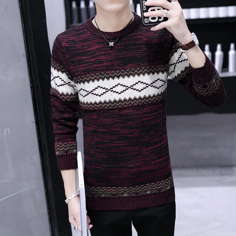 Casual Men's New Long-Sleeved Pullover Sweater