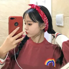 Autumn And Winter Flavor Harajuku BF Style Puff Sleeve Sweater - Red - View 1