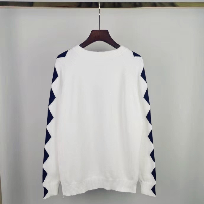 Rhombic Jacquard Casual Versatile Crew Neck Pullover Sweater