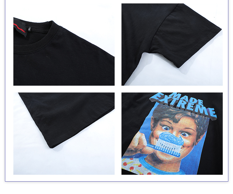 Retro Funny Portrait Print Oversize Short Sleeve